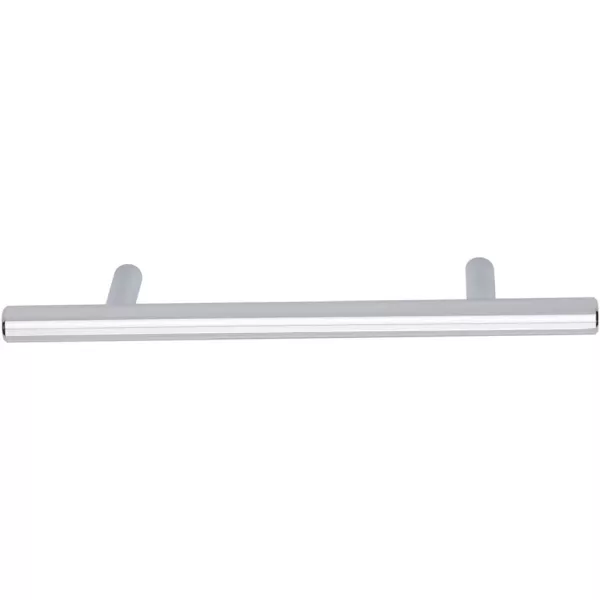 Amazon Basics Euro Bar Cabinet Handle 38inch Diameter 538inch Length 3inch Hole Center Golden Champagne 25packPolished Chrome