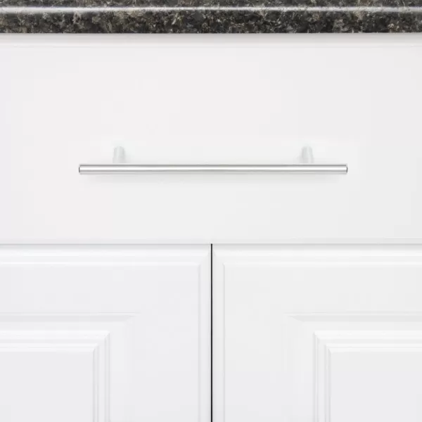Amazon Basics Euro Bar Cabinet Handle 38inch Diameter 538inch Length 3inch Hole Center Golden Champagne 25packPolished Chrome