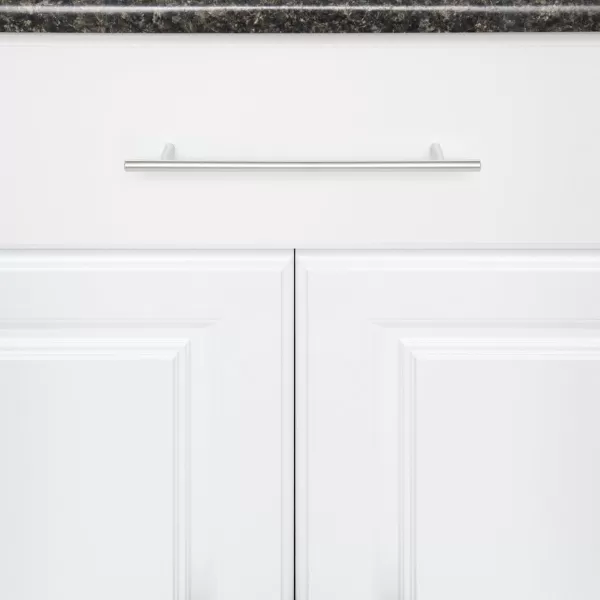 Amazon Basics Euro Bar Cabinet Handle 38inch Diameter 538inch Length 3inch Hole Center Golden Champagne 25packPolished Chrome