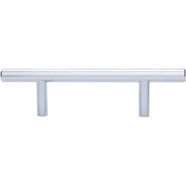 Amazon Basics Euro Bar Cabinet Handle 38inch Diameter 538inch Length 3inch Hole Center Golden Champagne 25packPolished Chrome