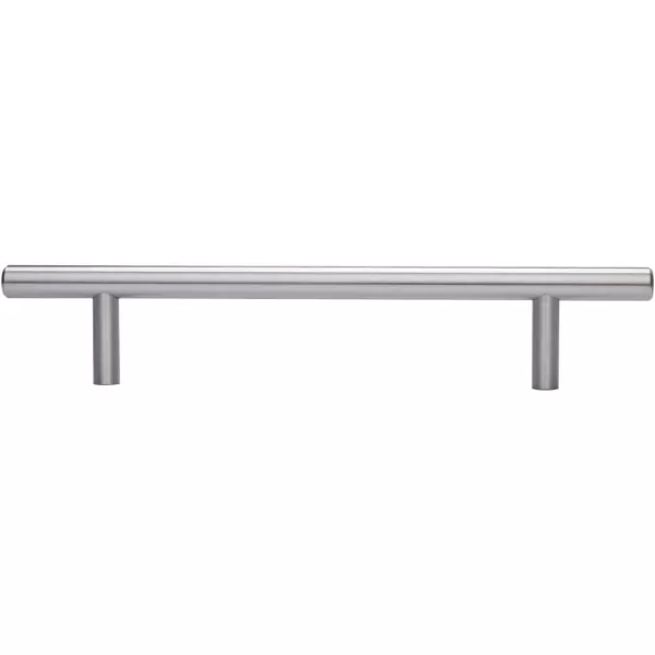 Amazon Basics Euro Bar Cabinet Handle 38inch Diameter 538inch Length 3inch Hole Center Golden Champagne 25packSatin Nickel