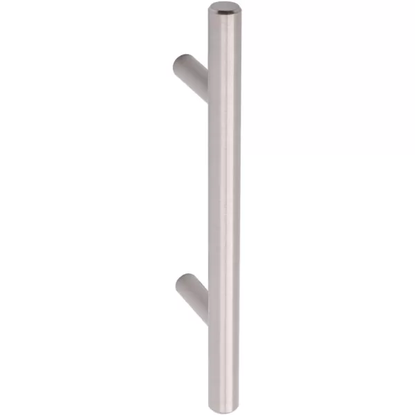 Amazon Basics Euro Bar Cabinet Handle 38inch Diameter 538inch Length 3inch Hole Center Golden Champagne 25packSatin Nickel