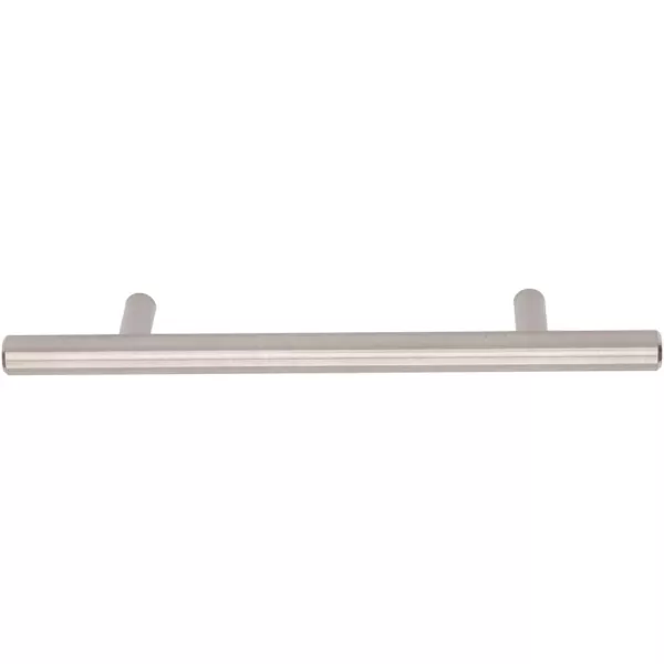 Amazon Basics Euro Bar Cabinet Handle 38inch Diameter 538inch Length 3inch Hole Center Golden Champagne 25packSatin Nickel
