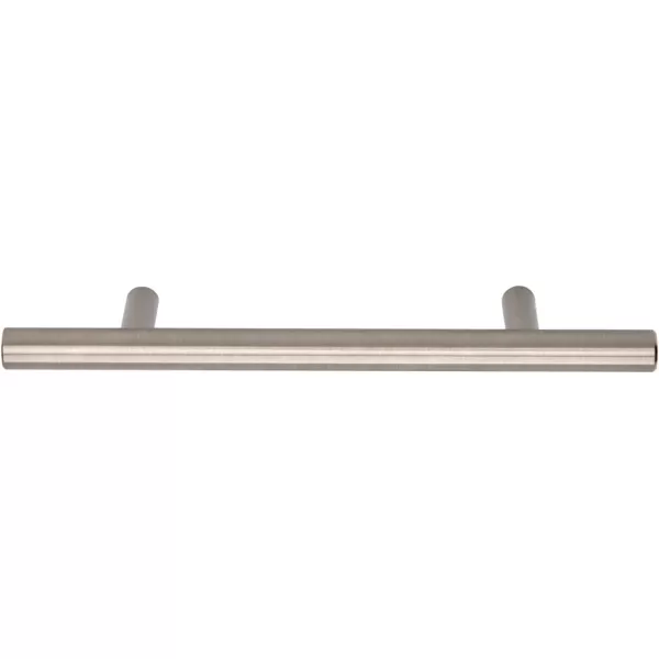 Amazon Basics Euro Bar Cabinet Handle 38inch Diameter 538inch Length 3inch Hole Center Golden Champagne 25packSatin Nickel