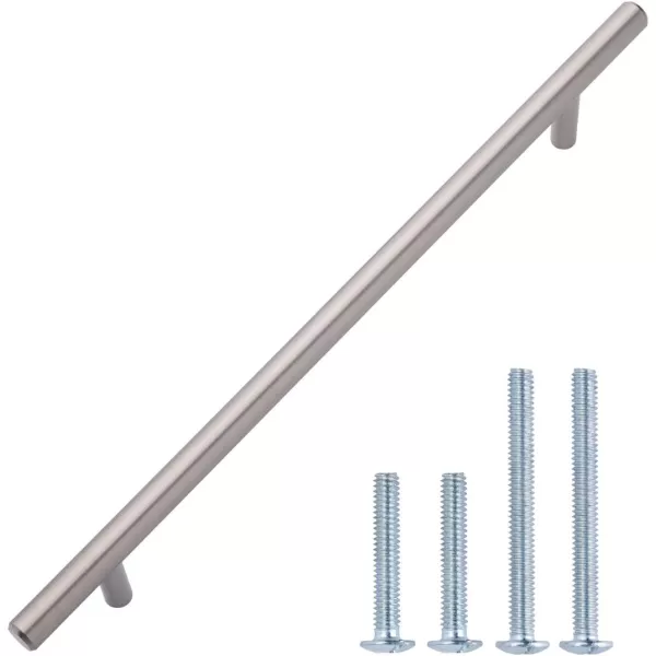 Amazon Basics Euro Bar Cabinet Handle 38inch Diameter 538inch Length 3inch Hole Center Golden Champagne 25packSatin Nickel
