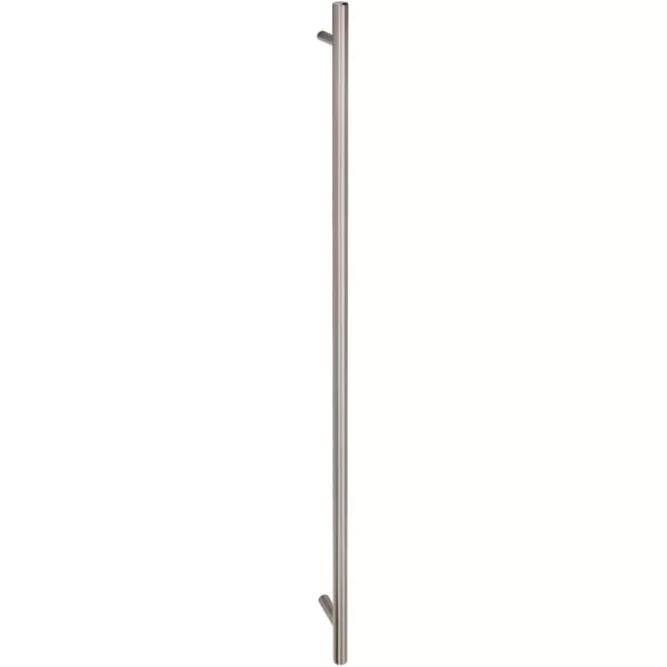 Amazon Basics Euro Bar Cabinet Handle 38inch Diameter 538inch Length 3inch Hole Center Golden Champagne 25packSatin Nickel