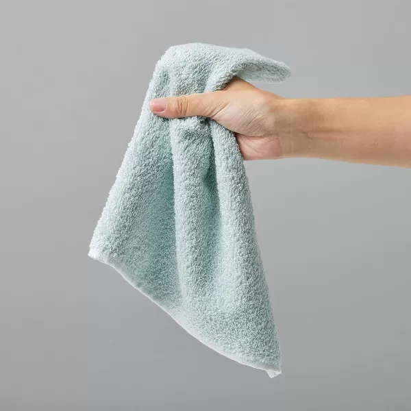 Amazon Basics Fast Drying Extra Absorbent Terry Cotton Washcloth 12 x 12 Inch Ice Blue  24 CountIce Blue