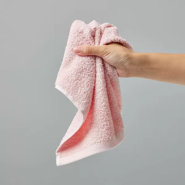 Amazon Basics Fast Drying Extra Absorbent Terry Cotton Washcloth 12 x 12 Inch Ice Blue  24 CountPetal Pink  Lavender  White
