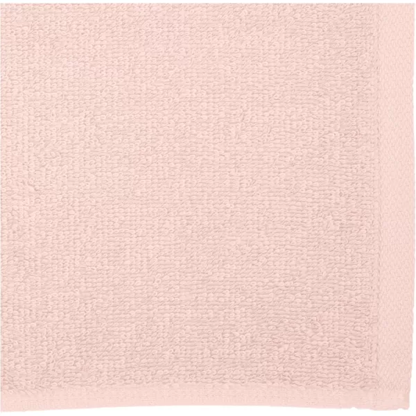 Amazon Basics Fast Drying Extra Absorbent Terry Cotton Washcloth 12 x 12 Inch Ice Blue  24 CountPetal Pink