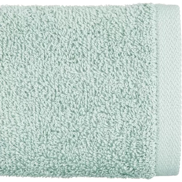 Amazon Basics Fast Drying Extra Absorbent Terry Cotton Washcloth 12 x 12 Inch Ice Blue  24 CountSeafoam Green  Ice Blue  White