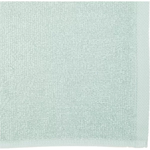 Amazon Basics Fast Drying Extra Absorbent Terry Cotton Washcloth 12 x 12 Inch Ice Blue  24 CountSeafoam Green