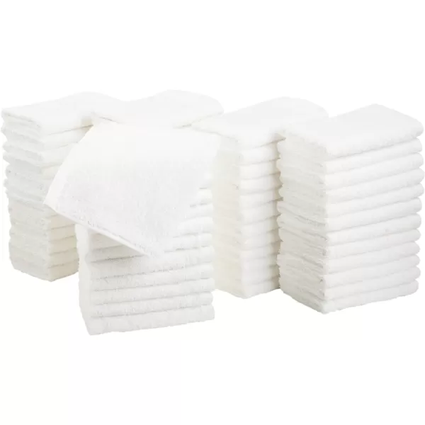 Amazon Basics Fast Drying Extra Absorbent Terry Cotton Washcloth 12 x 12 Inch Ice Blue  24 CountWhite