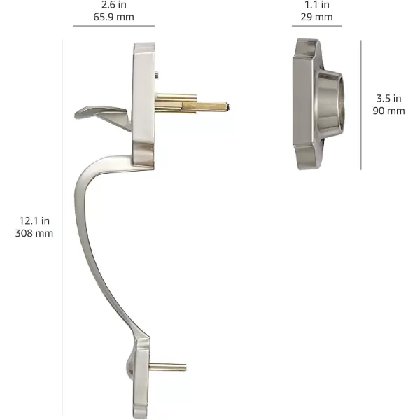 Amazon Basics Handleset with Tulip Knob  Single Cylinder  Satin Nickel6 Packs 1 CartonSatin Nickel