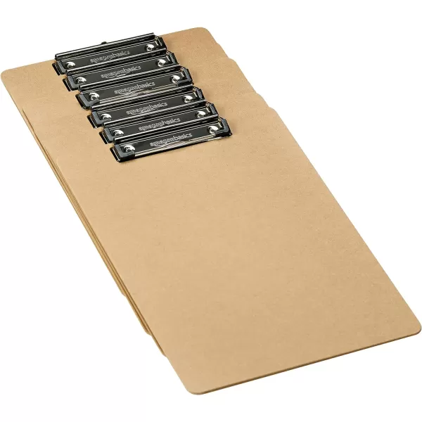 Amazon Basics Hardboard Office Clipboard 12Pack Brown6Pack