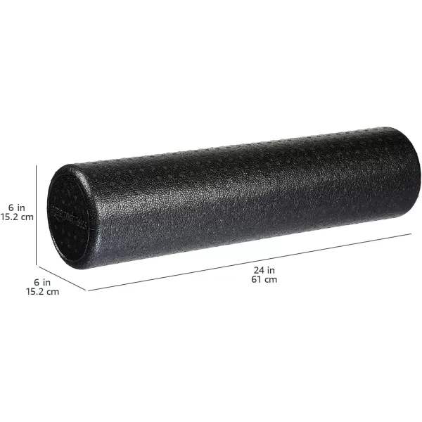Amazon Basics HighDensity Round Foam Roller for Exercise Massage Muscle RecoveryBlack