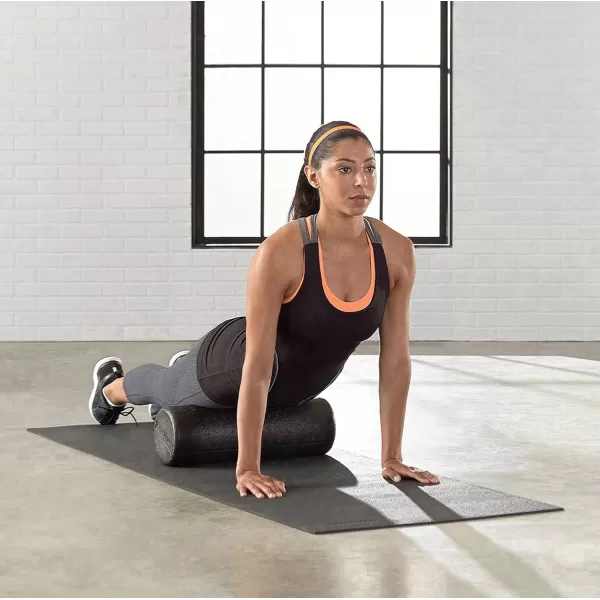 Amazon Basics HighDensity Round Foam Roller for Exercise Massage Muscle RecoveryBlack