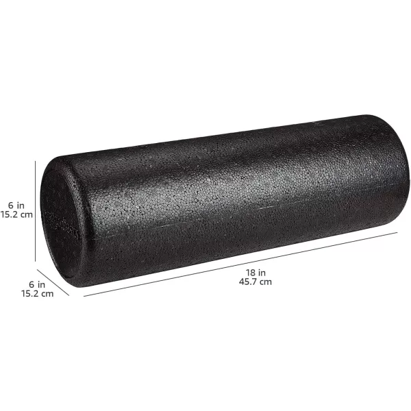 Amazon Basics HighDensity Round Foam Roller for Exercise Massage Muscle RecoveryBlack