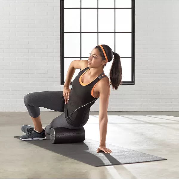 Amazon Basics HighDensity Round Foam Roller for Exercise Massage Muscle RecoveryBlack