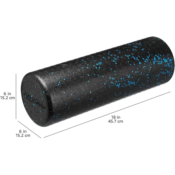 Amazon Basics HighDensity Round Foam Roller for Exercise Massage Muscle RecoveryBlue Speckled