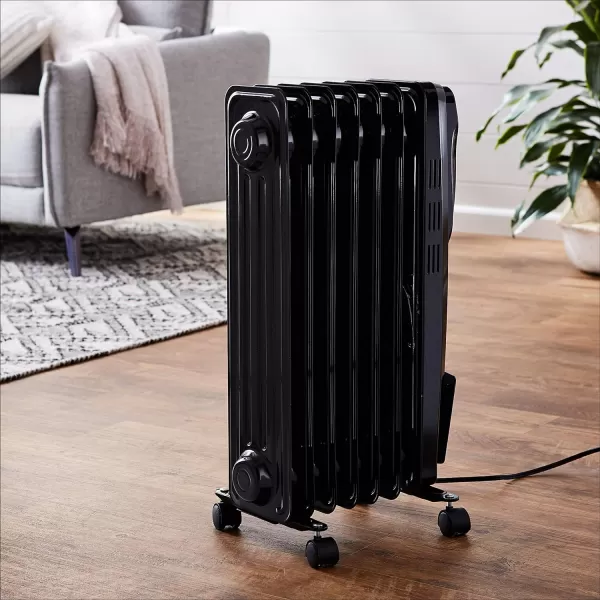 Amazon Basics Indoor Portable Radiator Heater 1500 W WhiteBlack