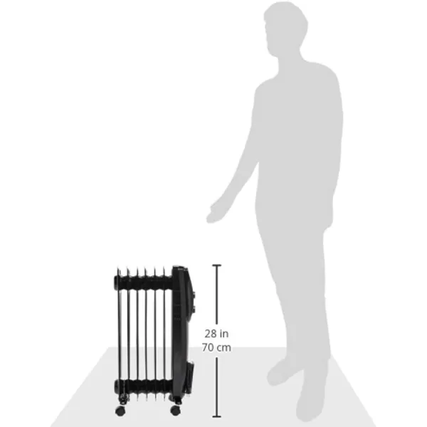 Amazon Basics Indoor Portable Radiator Heater 1500 W WhiteBlack