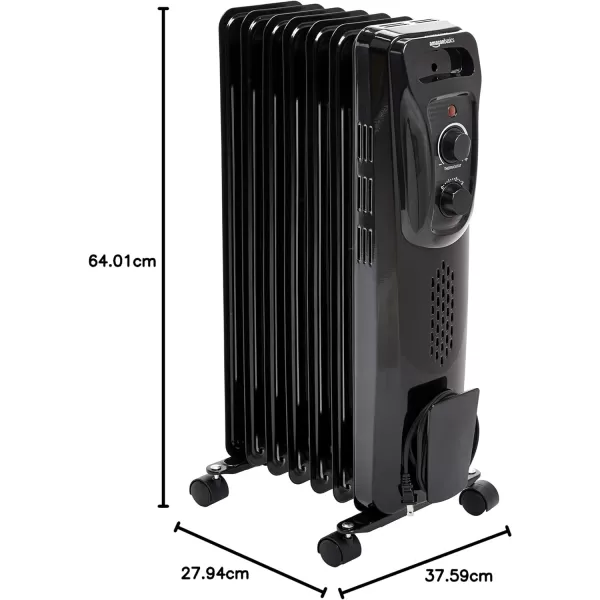 Amazon Basics Indoor Portable Radiator Heater 1500 W WhiteBlack