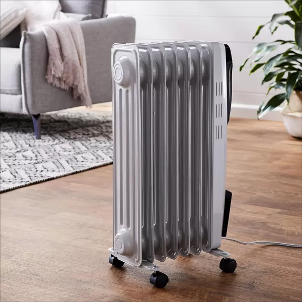 Amazon Basics Indoor Portable Radiator Heater 1500 W WhiteWhite
