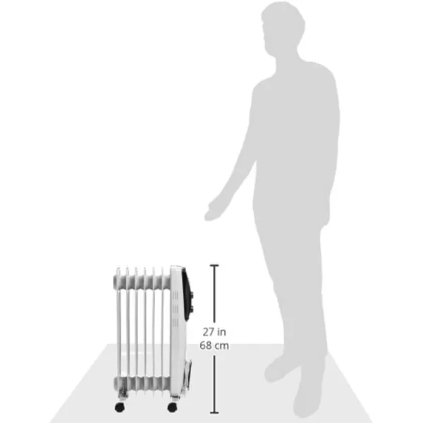 Amazon Basics Indoor Portable Radiator Heater 1500 W WhiteWhite