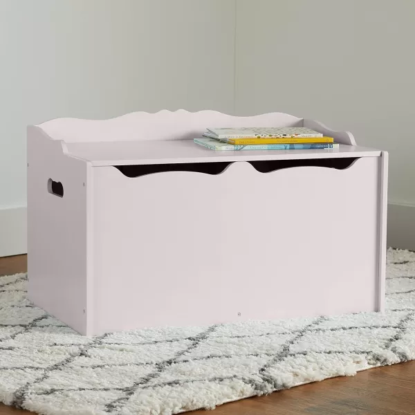 Amazon Basics Kids Wooden Toy Box Storage Chest White 30 x 18 x 19Gray