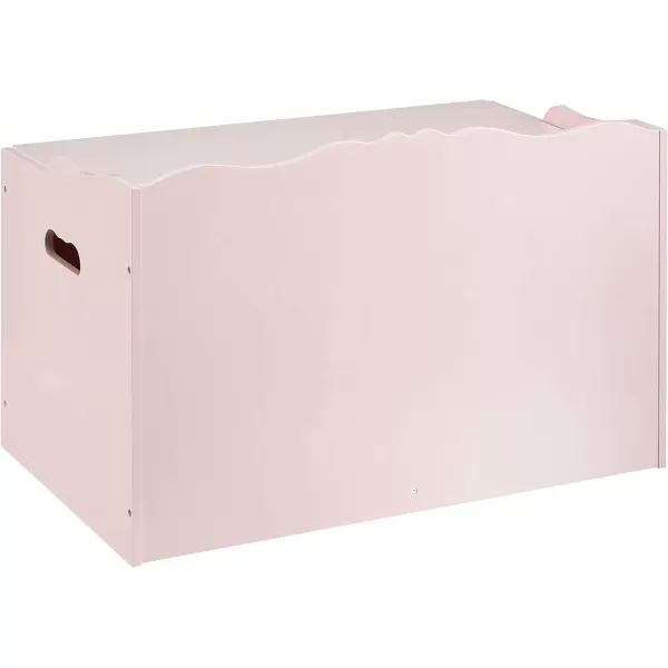 Amazon Basics Kids Wooden Toy Box Storage Chest White 30 x 18 x 19Pink