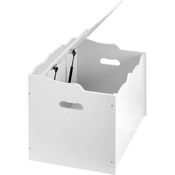 Amazon Basics Kids Wooden Toy Box Storage Chest White 30 x 18 x 19White