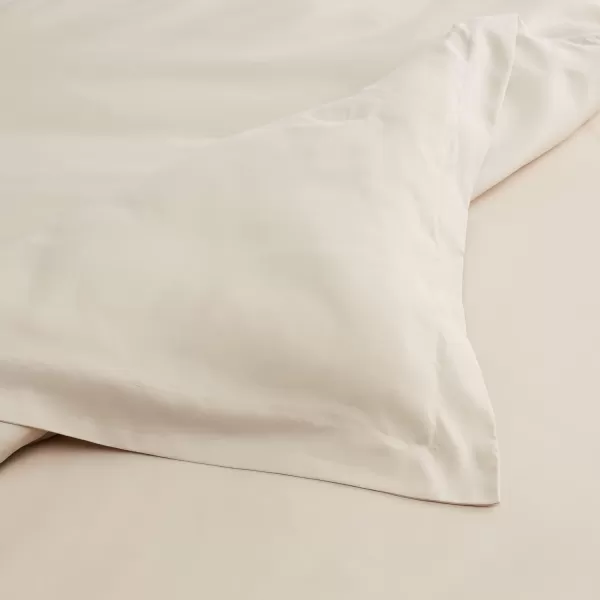 Amazon Basics Lightweight Microfiber Duvet Cover Set with Snap Buttons FullQueen TaupeBeige