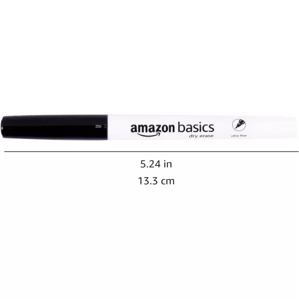 Amazon Basics Low Odor Ultra Fine Tip Dry Erase White Board Markers  Assorted Colors 12 PackBlack