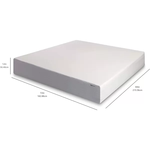 Amazon Basics Memory Foam Mattress Medium Firm 8 Inch Queen WhiteGreyCalifornia King