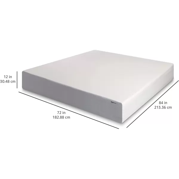 Amazon Basics Memory Foam Mattress Medium Firm 8 Inch Queen WhiteGreyCalifornia King