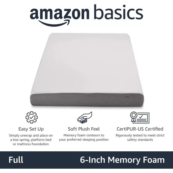 Amazon Basics Memory Foam Mattress Medium Firm 8 Inch Queen WhiteGreyFull