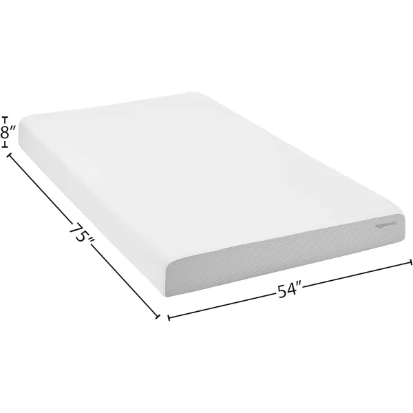 Amazon Basics Memory Foam Mattress Medium Firm 8 Inch Queen WhiteGreyFull
