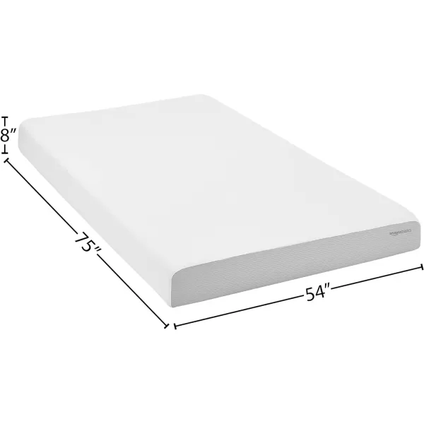 Amazon Basics Memory Foam Mattress Medium Firm 8 Inch Queen WhiteGreyFull