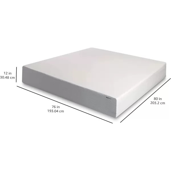 Amazon Basics Memory Foam Mattress Medium Firm 8 Inch Queen WhiteGreyKing
