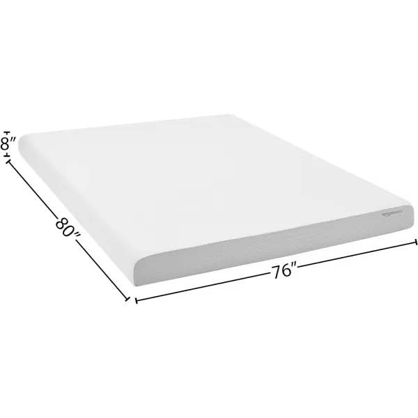 Amazon Basics Memory Foam Mattress Medium Firm 8 Inch Queen WhiteGreyKing