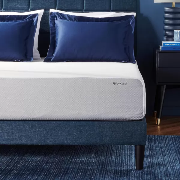 Amazon Basics Memory Foam Mattress Medium Firm 8 Inch Queen WhiteGreyQueen