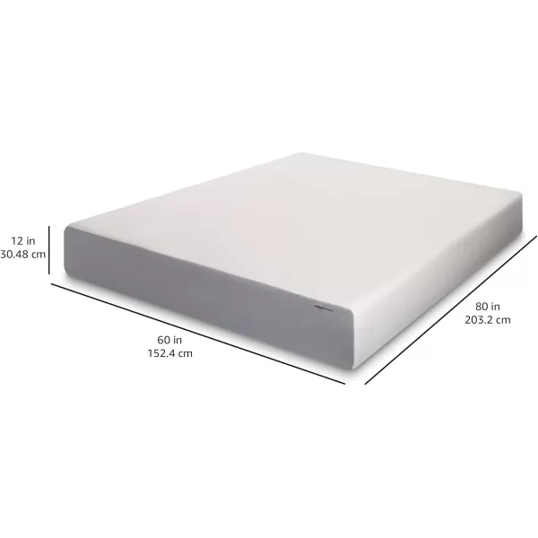 Amazon Basics Memory Foam Mattress Medium Firm 8 Inch Queen WhiteGreyQueen