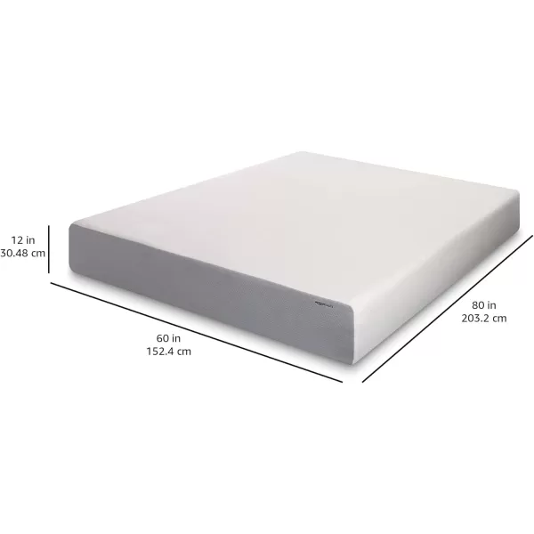 Amazon Basics Memory Foam Mattress Medium Firm 8 Inch Queen WhiteGreyQueen