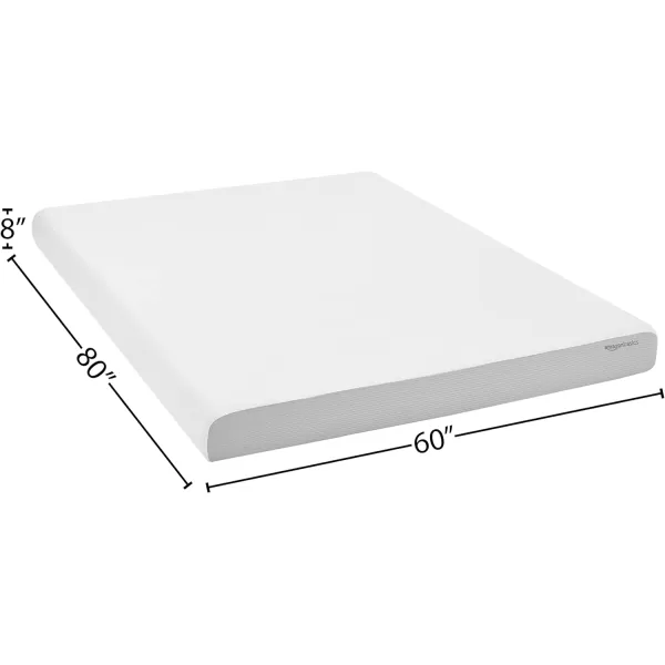 Amazon Basics Memory Foam Mattress Medium Firm 8 Inch Queen WhiteGreyQueen