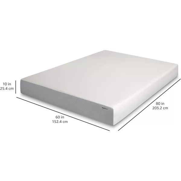 Amazon Basics Memory Foam Mattress Medium Firm 8 Inch Queen WhiteGreyQueen