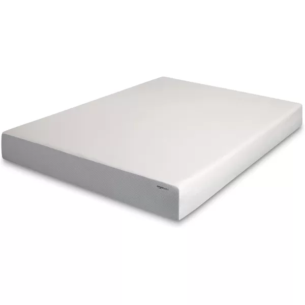 Amazon Basics Memory Foam Mattress Medium Firm 8 Inch Queen WhiteGreyQueen