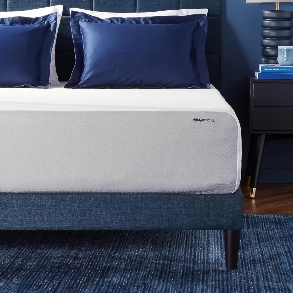 Amazon Basics Memory Foam Mattress Medium Firm 8 Inch Queen WhiteGreyQueen