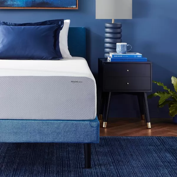 Amazon Basics Memory Foam Mattress Medium Firm 8 Inch Queen WhiteGreyTwin