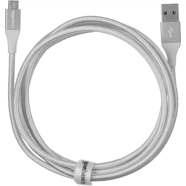 Amazon Basics Micro USB to USBA 20 Cable Nylon Braided Cord 480Mbps Transfer Speed GoldPlated 10 Foot Dark GraySilver