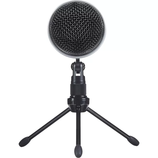 Amazon Basics Mini USB Condenser Microphone for Online Meeting Gaming Podcast  BlackSilver